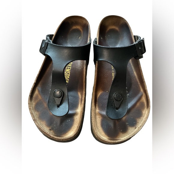 Birkenstock Gizeh Biko-Flor Black Thong Sandals. Size EU 36/ US 5-5.5. - Picture 2 of 16